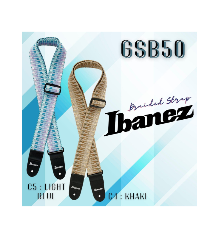 สายสะพายกีต้าร์และเบส Ibanez Braided Strap รุ่น GSB50